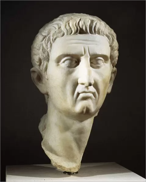 Marble bust of Emperor Nerva, 96-98 a. d. from Tivoli, Rome