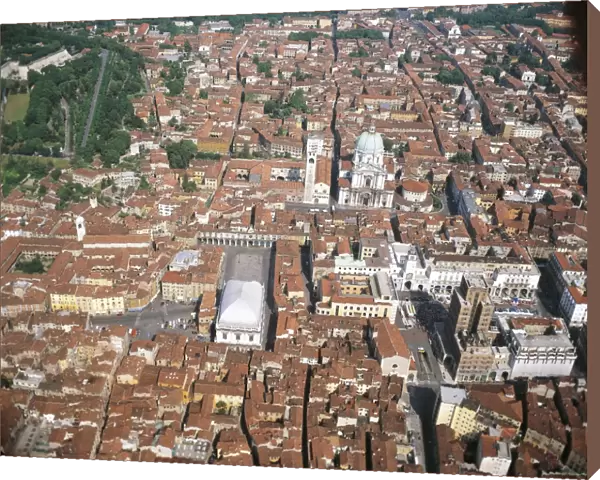 Italy, Lombardy Region, Brescia, Aerial view of city centre