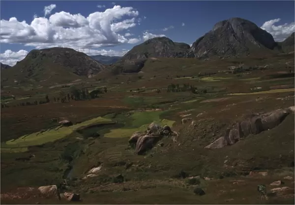 Madagascar, Fianarantsoa Province, mountainous landscape