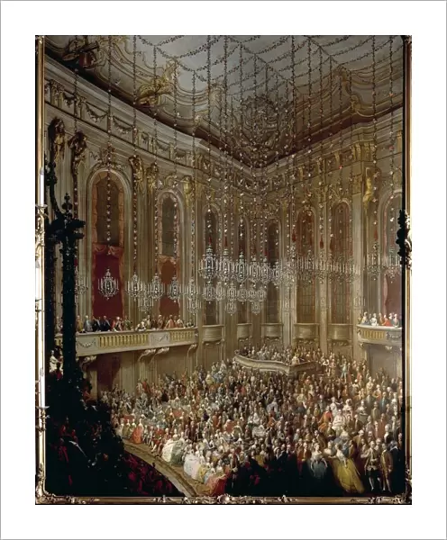 Theatre performance held on occasion of wedding of Joseph II of Austria with Maria Isabella of Parma, October 6, 1760