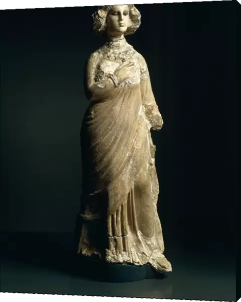 Iraq, Seleucia, Female figure, limestone, marble and filler