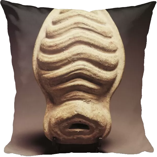 Clay votive statue of female uterus from sanctuary in Veii, Rome Province