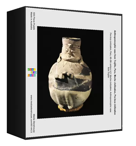 Anthropomorphic vase from Trujillo, Peru, Moche civilization, Pre-Inca civilization