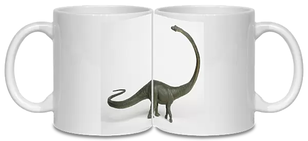 Barosaurus with long curved neck