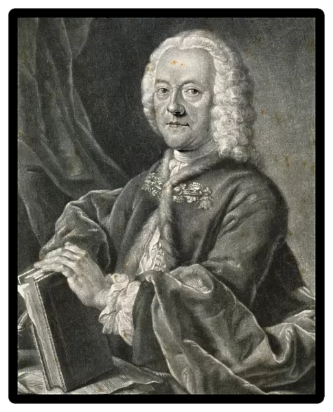 Portrait of Georg Philipp Telemann, German composer and organist, engraving