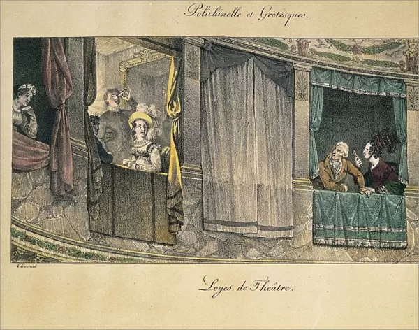 Loggias of theatre by Jean Baptiste Thomas (1791-1838), Year in Rome (Un an a Rome)