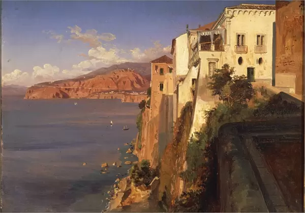 Italy, Torquato Tassos house in Sorrento by Teodoro Duclere, oil on canvas