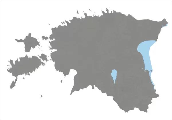 Estonia, Relief Map
