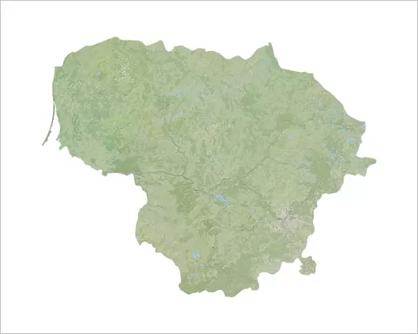 Lithuania, Relief Map