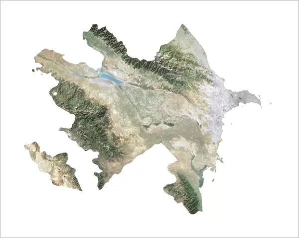 Azerbaijan, Satellite Image