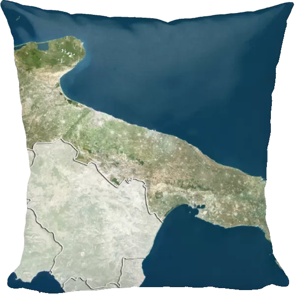 Region of Apulia, Italy, True Colour Satellite Image