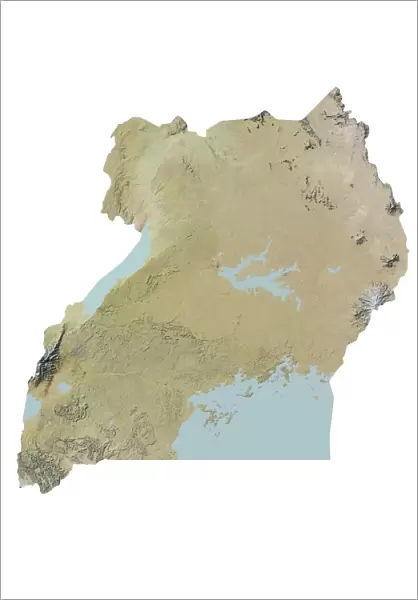 Uganda, Relief Map