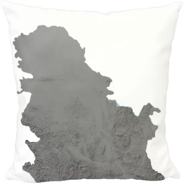 Serbia, Relief Map