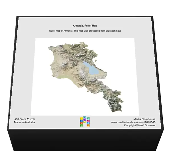 Armenia, Relief Map