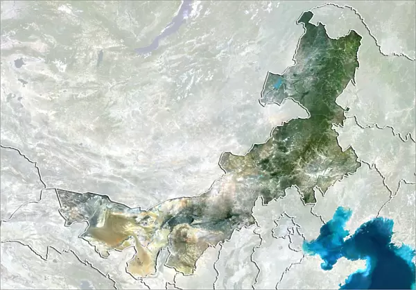 Inner Mongolia, China, True Colour Satellite Image