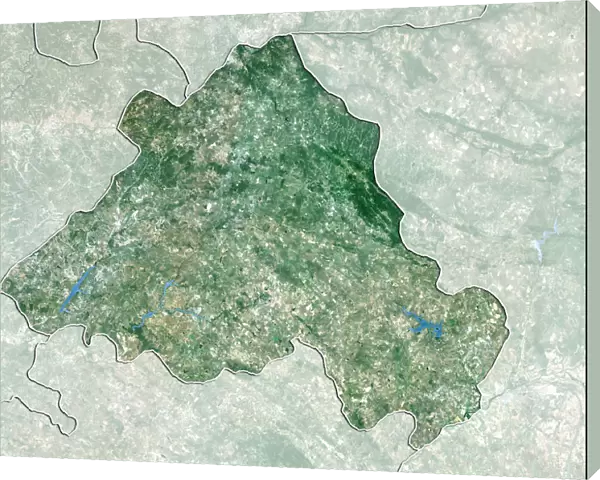 District of Portalegre, Portugal, True Colour Satellite Image