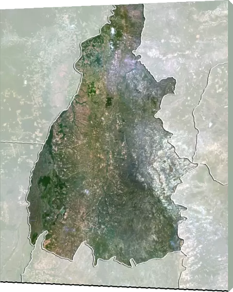 State of Tocantins, Brazil, True Colour Satellite Image