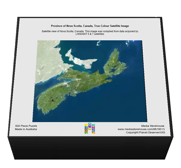 Province of Nova Scotia, Canada, True Colour Satellite Image