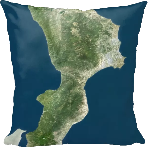 Region of Calabria, Italy, True Colour Satellite Image