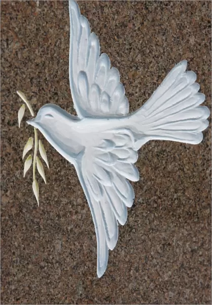 Dove on a tomb