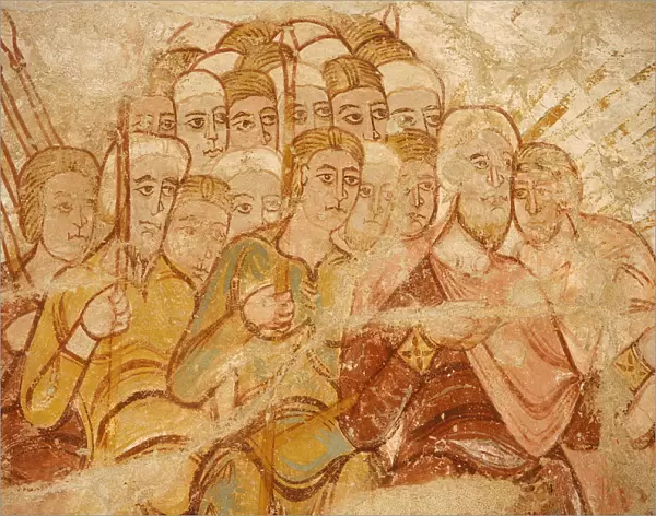 Saint-Savin abbey painting: Abraham and his followers fighting