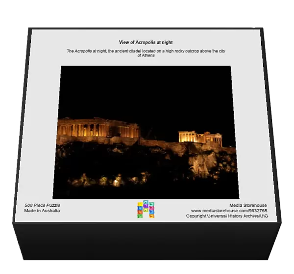 View of Acropolis at night
