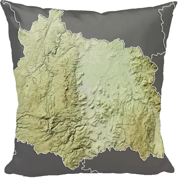 Departement of Puy-de-Dome, France, Relief Map