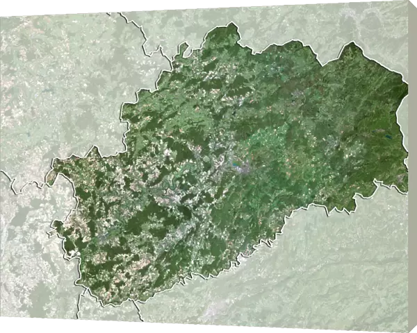 Departement of Haute-Saone, France, True Colour Satellite Image