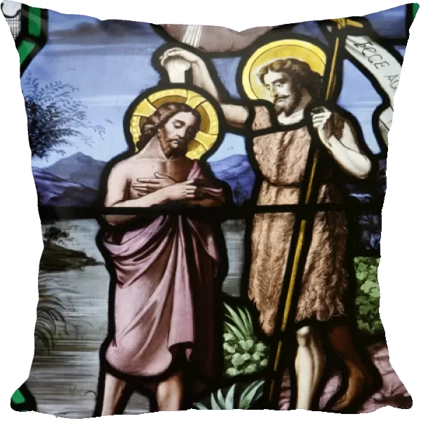 Stained glass: Jesuss baptism