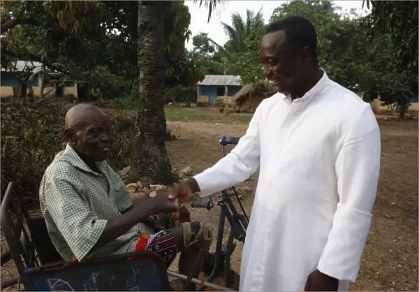 Catholic priest in Akata Djokpe lepers village