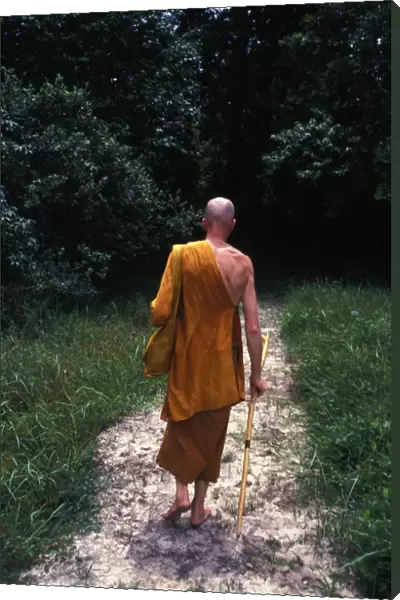 European monk at Wat Suanmokh forest monastery