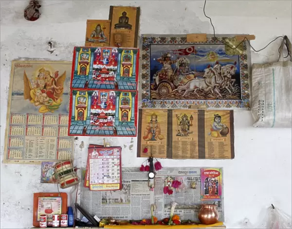 Wall decoration in a sadhus resting place