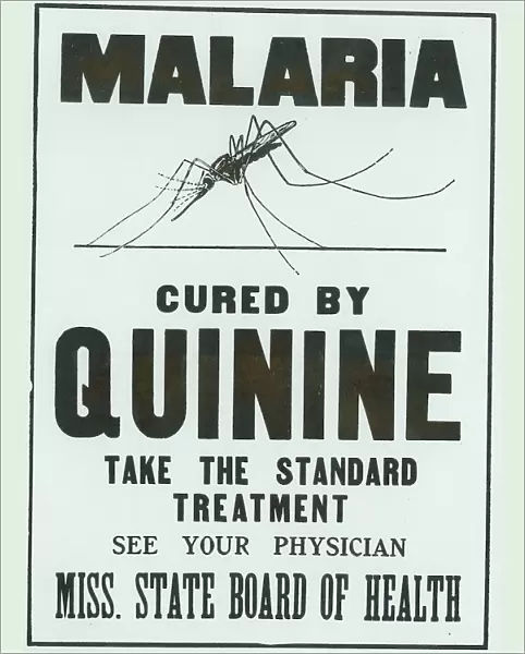 Advertisement for a cure for Malaria