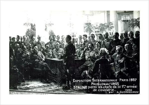 Joseph Stalin with senior officers of Soviet Army
