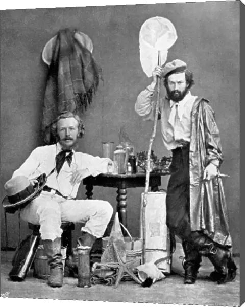 Ernst Haeckel with his assistant in Canaries, 1867