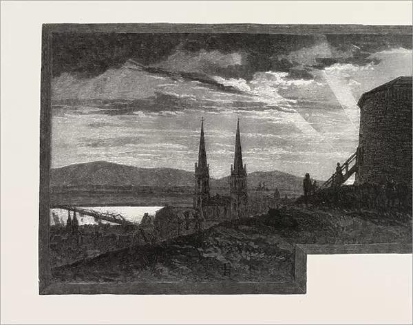 Quebec, Overlooking St. Charles Valley, Canada, Nineteenth Century Engraving