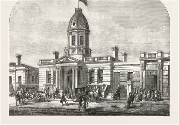 Freemasonry in South London: New Masonic Hall, Camberwell, Engraving 1876, Uk, Britain