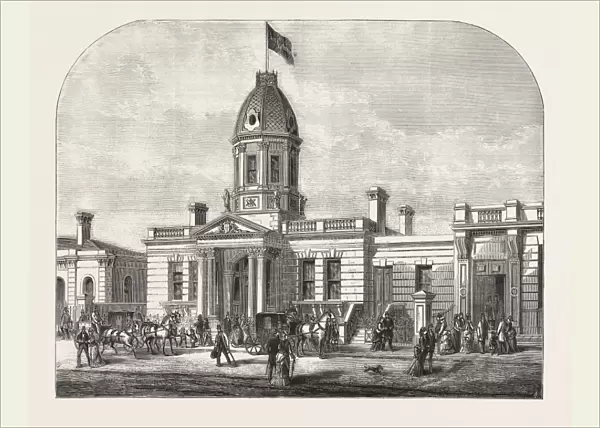 Freemasonry in South London: New Masonic Hall, Camberwell, Engraving 1876, Uk, Britain