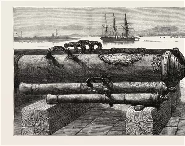 The Guns Of H. m. s. Courageux At Gibraltar The Courageux Was Wrecked In 1796