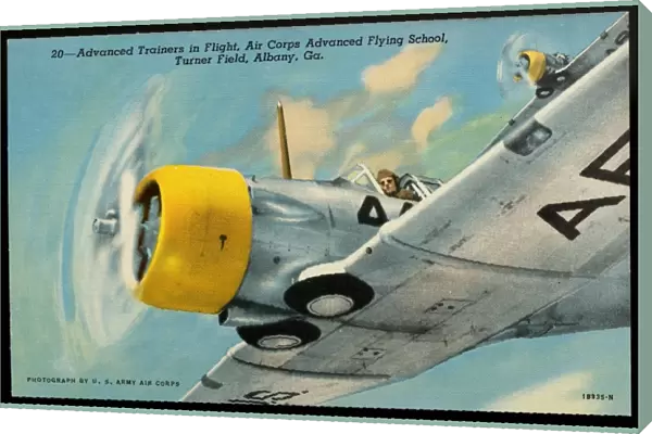 Air Corps Training Flight. ca. 1941, Albany, Georgia, USA, Advanced Trainers in Flight, Air Corps Advanced Flying School, Turner Field, Albany, Ga