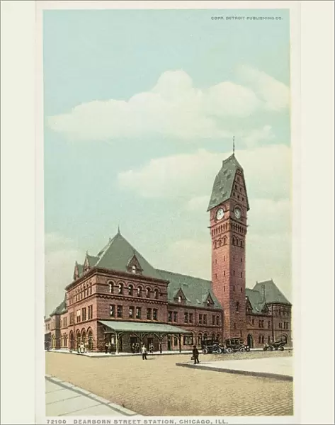 Dearborn Street Station, Chicago, Ill. Postcard. ca. 1905-1939, Dearborn Street Station, Chicago, Ill. Postcard