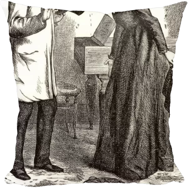 Rachel Verrinder telling Franklin Blake, to his amazement, that she saw him taking the Moonstone