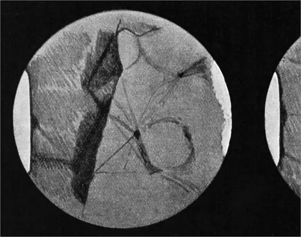 Drawings of Mars showing its canals and polar ice caps from observations