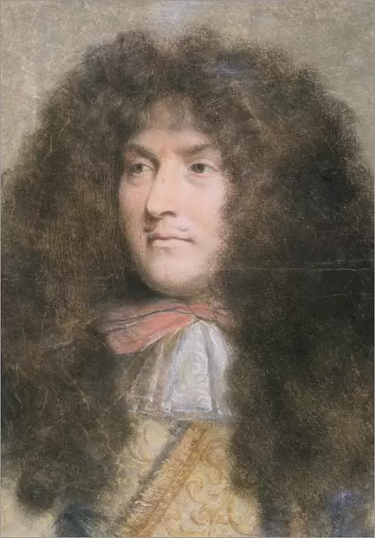Louis XIV (1638-1715) King of France from 1643. Louis as a young man. Pastel by French