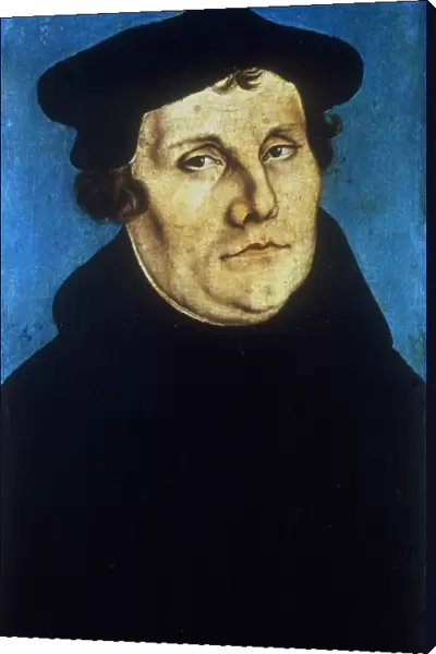 Martin Luther (1483-1546) German Protestant reformer. Portrait by Lucas Cranach the Elder