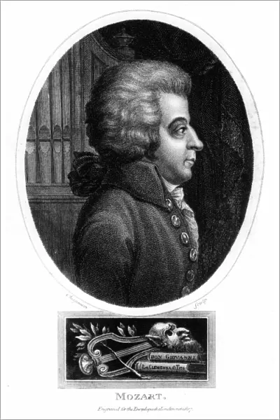 Wolfgang Amadeus Mozart (1756-1791), Austrian composer. From Encyclopaedia Londinensis Vol