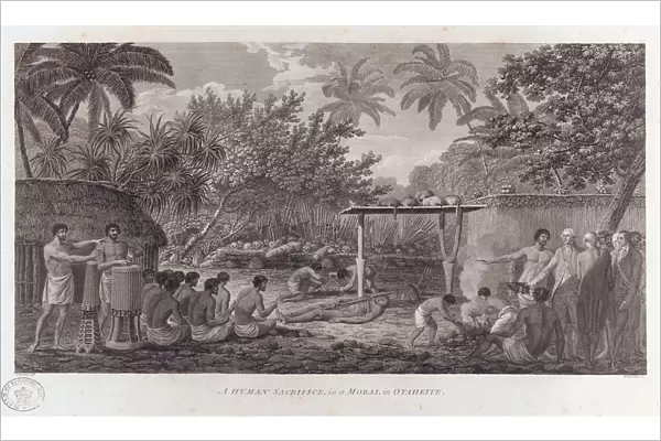James Cook (1728-1779) English navigator, witnessing human sacrifice in Taihiti