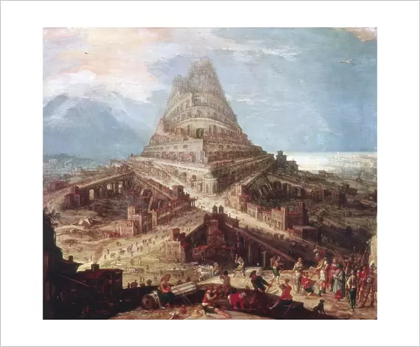Construction of the Tower of Babel. Hendrick van Cleve (1525-1589) Flemish artist