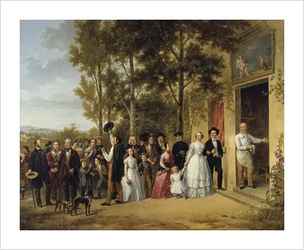 A Wedding at Coieur Volant, Marly, c1850. 19th century French School. Wedding