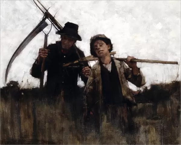 The Return of the Harvesters, oil on canvas. Henry Herbert La Thangue (1859-1929)